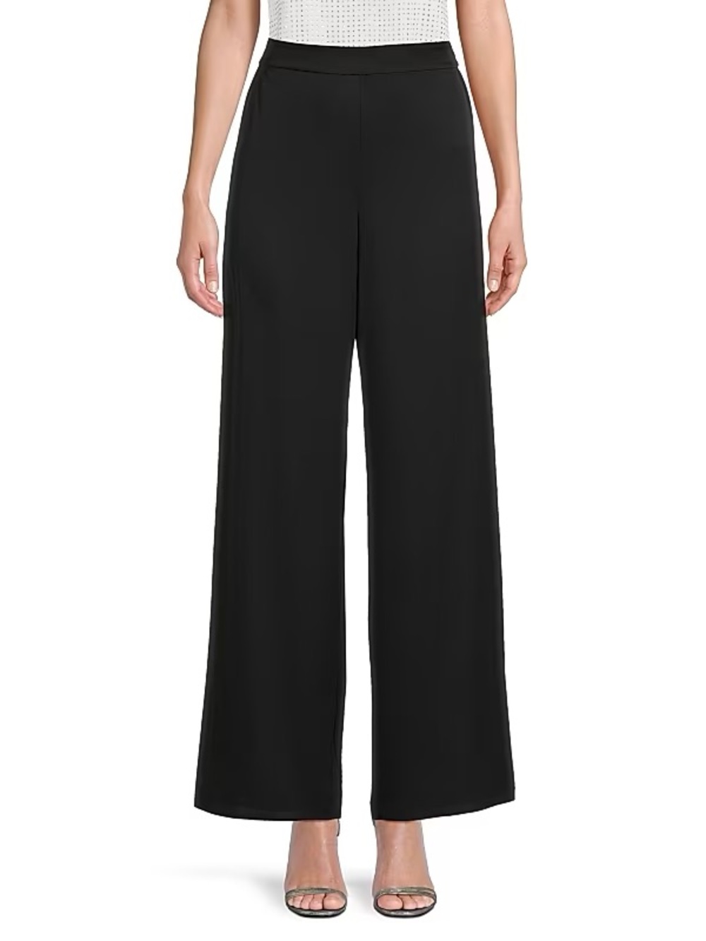 NWT Ungaro Xandra Pant Black Silk Blend Wide Leg Sz S